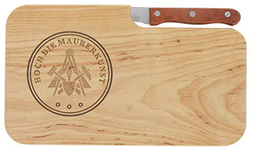 meinbecher My cup bread board snack board wood alder knife high masonry art gift masonry art chopping board wood gift gift idea for him and him