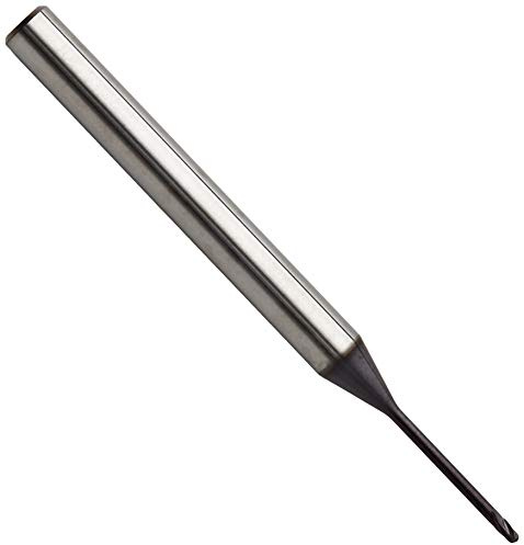Karnasch 308011010003012 Valuetool Microfresa Metal Duro Con Radio Angular, < 20×D Profundidad De Corte, < 55 Hrc, 1.0Mm Diámetro De Corte, 12Mm Utilizando Longitud, 4Mm