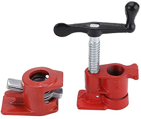 YWBL-WH Set in 1 Pezzi Morsa a Vite per Legno, Set di Morsetti per Tubi per Incollare Il Legno 3 4 '', Ghisa per Lavorazione del Legno Robusto, Cura E Styling dei Capelli