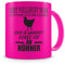 Samunshi® Tasse mit Hühner Spruch - Keramik Huhn Henne Geschenk für Mann Frau Oma oder Opa Kaffeetasse groß Lustige Tassen zum Geburtstag witzige Teetasse XX H:95mm/D:82mm neon pink