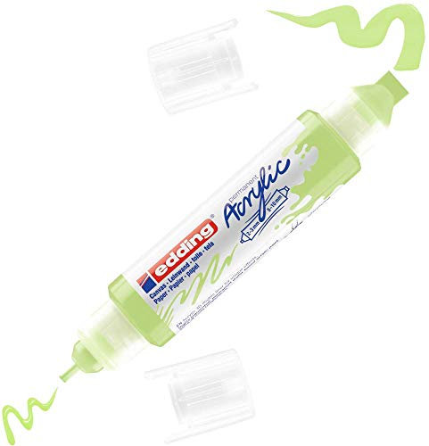 edding 5400 Acryl 3D Double Liner - pastell-grün - 1 Acrylfarbe Tube - Doppel-Spitze 2-3,5-10mm