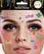 Gesichtstattoo - Glitzer Aufkleber Klebetattoos Temporäres Glitter Face Tattoo Motto Party Karneval Halloween (Flower Power)