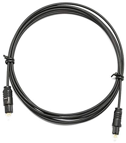 Tec-Digi Câble audio numérique optique Toslink – 1 m [plaqué or 24 carats, ultra résistant] fibre mâle vers pour Home Cinéma, barre de son, TV, PS4, Xbox, Playstation et plus encore Noir