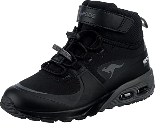 KangaROOS Unisex Kinder Kx-hydro Sneaker, Jet Black Steel Grey, 31 EU