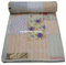 Kantha Baby Balnket Patchwork-Vintage-Überwurf, Kinderdecke, 127 x 178 cm, ultraweich und gemütlich, schwere Decke, Baumwolle, gesteppte Babydecke (weiß)