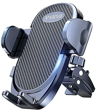 vanva [ Military-Grade Protection Universal Air Vent Car Mount, [ Big Phones & Thick Case Friendly ] Cell Phone Holder for Car Hands Free Clamp Cradle Vehicle fit for All Apple (B1)