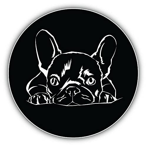 20cm! Hochwertiger Kühlschrank-Auto-Aufkleber Sticker Cartoon Comic Französische Bulldogge Silhouette UV&Waschanlagenfest Decal