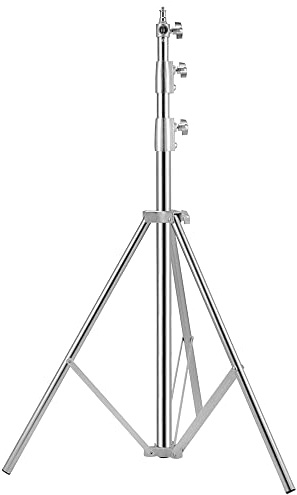 Treppiede per fotografia, in acciaio inox, resistente, 2,8 m, treppiede per illuminazione da studio per Speedlight, luce stroboscopica, softbox, ombrello