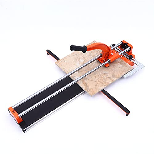 SHDT Manual Tile Cutter 600MM/24Inch Floor Tile Cutter with Alloy Cutting Wheel, Ergonomic Rubber Handles Double Rails Extensions To Support Large-Format Tiles