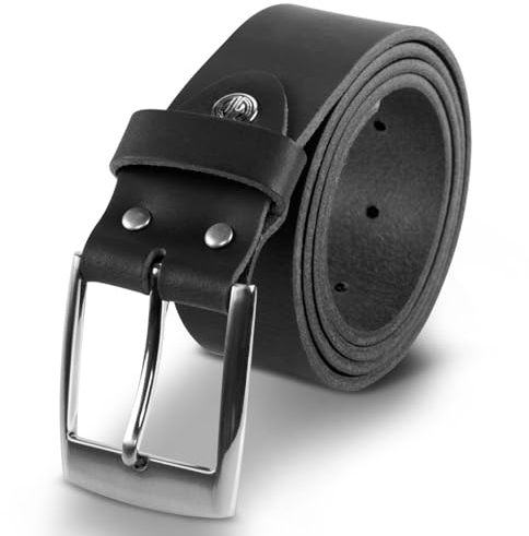 LINDENMANN Gürtel Herren Büffelleder 40 mm schwarz, Farbe/Color:schwarz, Size US/EU:Bundweite 135 cm Gesamtlänge 150 cm W 53 XXXXL
