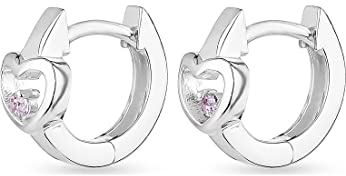 FAVS Mädchen-Creolen 925er Silber 2 Zirkonia One Size 88428561