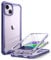 i-Blason Ares Series Clear Heavy Duty Shockproof Case with Built in Screen Protector for iPhone 13 5G 6.1 inch (2021 Release) (Mauve)