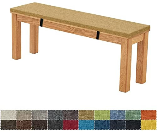 FIOVIP Bankauflage Bankkissen Sitzbankkissen 170X40X5CM Abnehmbar Waschbar Doppelt rutschfest Hochelastischer Geeignet für Gartenbänke, Schaukeln, Terrassen, Innenbänke (Khaki)