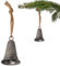 alles-meine.de GmbH 6 Stück Metall Glocken/Klingeln - 11 cm - wetterfest - Winter & Weihnachten - zum Aufhängen & Hintellen - Deko - Glöckchen Klocken Jingle Bells Glocken Sc..