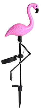 Flamant rose décoratif pour jardin, étanche et solaire, piquet rose pour extérieur, cour, décoration de jardin