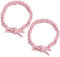 2 Pezzi elastici capelli bambina,Elastici per Capelli,Fasce Elastici per Capelli,Elastici Intrecciati,Capelli Bande Corda di Ponytail Fermacoda,per Donne e Ragazze(Rosa)