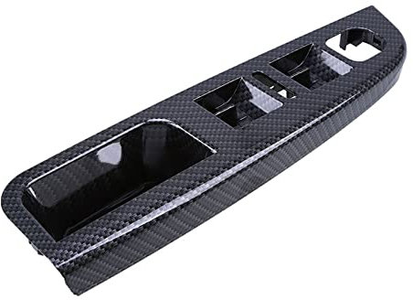 mhbh Auto Innen Türgriff Innentür 1K4868049C Für VW Für Golf 5 2005-2010 1 STÜCK Auto Innentür Haupttür Fensterschalter Bedienfeld Zierblende Linke Fahrerhand (Drucktaste, Schwarz, Imitation Carbon)