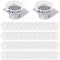 50 Pcs Disposable Shower Drain Hair Catcher - Keep Your Drains Clog-Free, Hair Strainer Mesh Sticker for Bathroom Bathtubs Kitchen Sink Balcony Drain Hole (9 cm)