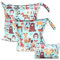 ABirdon Bolsa de Pañales para Bebé, 3 PCS Bolsas de Pañales Impermeables Reutilizables, Lavables, Organizador de Maquillaje con Cremallera, Ideal para Viajes, Playa y Piscina