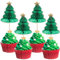 Xsstarmi 30 Stück Weihnachtsbaum Cupcake Toppers 3D Weihnachtsbaum Cupcake Picks Dekoration für Frohe Weihnachten Thema Happy New Year Urlaub Geburtstag Party Kuchen Dekorationen Supplies