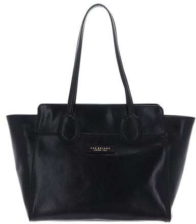 The Bridge Elettra Shopping Bag M Nero abb. ORO
