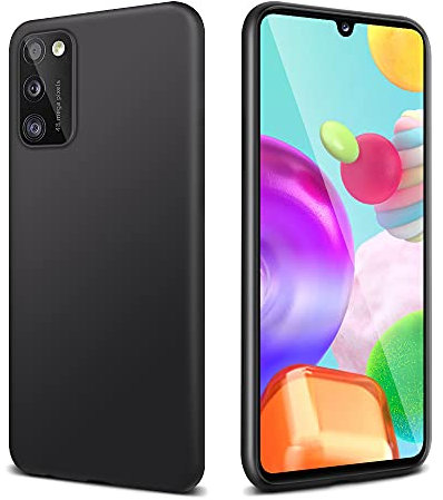 Posdou Hülle für Samsung Galaxy A41 Handyhülle, Ultradünne Weich TPU Silikonhülle Kompatible mit Samsung A41, Stoßfest Anti-Scratch Gummi Matt Case Cover für Galaxy A41 Schutzhülle, Schwarz