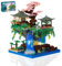 Billowvolve Pfirsichblüten Teich Architektur LED Mini Baustein Garten Micro Bausteine mit 3320 Teile Klemmbausteine Pflanzen Architecture Geschenk für Erwachsene oder Jugendliche (Style 2)