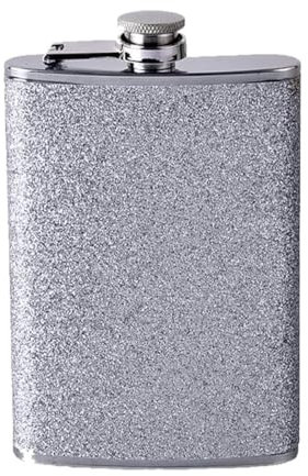 EORPAVU Petacas,Mini Flask Portátil, Frasco de Acero Inoxidable, 8 oz Plata 230ml, Botella de Vino para el Hogar, Regalos, Viajes, Excursionistas y Esquiadores