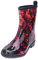 Stivali di gomma da donna a mezza altezza, stivali da pioggia, antiscivolo, in gomma, impermeabili, da giardino, in gomma, taglia 37-41, Colore: rosso, 38 EU