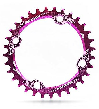 YLME Fahrrad-Kettenblatt, 104BCD Round Shape Narrow Wide Kettenblatt, 32T 34T 36T 38T Fahrrad-Kettenblatt Für Straßenfahrräder, Mountainbikes, BMX MTB Fahrrad,Lila,38T