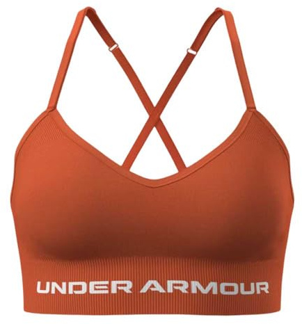 Under Armour Damen Sport-BH Vanish Seamless Low Bra Orange S
