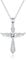 LOVANS Kreuz Kette silber Damen, Halskette silber 925 Zirkonia Engelsflügel Kreuzkette Jesus Kreuz Silberkette Cross Schutzengel Anhänger Halskette Christentum Schmuck