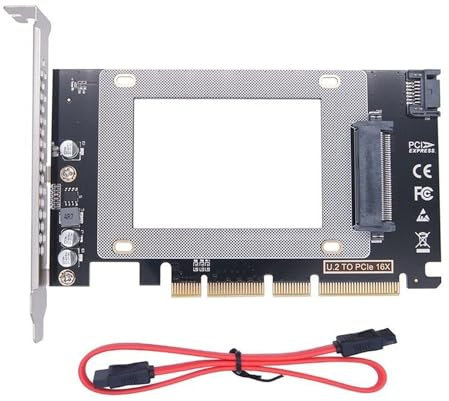 AYMBH U.2 PCIe Expansion Card - SFF-8639 to SSD Adapter, PCI-E 3.0 x4/x8/x16, Dual Protocol Support for U.2 & SATA SSD, High-Speed NVMe Performance, Multi-System WIN7/8/10/32/MAC/Linux Compatibility