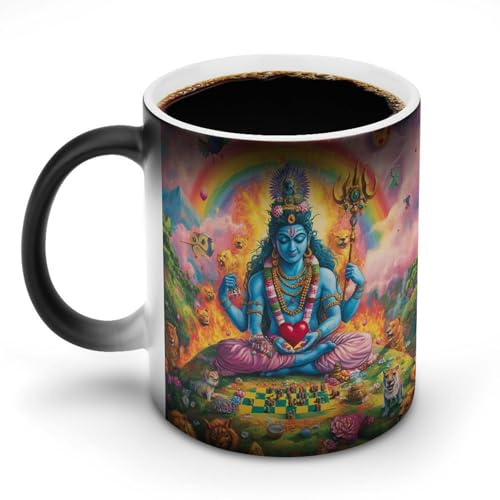 Shiva Beast Animal Lustige Keramik-Kaffeetasse, Tassen, heiße wechselnde T