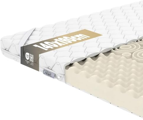 REM-SEN Matratzen Topper Matratzentopper 140x190cm Höhe 7 cm Härtegrad 4 (H4) Mattress Feste Topper aus Polyurethanschaum mit Massageprofil, Dreilagige Membranhülle Für Sofa, bet, Öko-Tex Zertifiziert