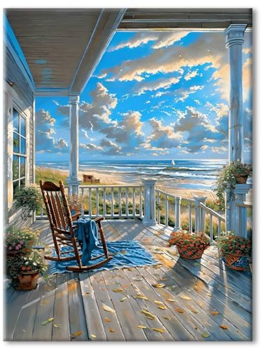 77iiAii Malen Nach Zahlen Erwachsene, Paint by Numbers Landschaft, Malen-Nach-Zahlen Anfänger, DIY Leinwand Ölgemälde Set Mit 3 - Pinsel und Acrylfarbe, Als Geschenk für Wanddeko - 40x50 cm