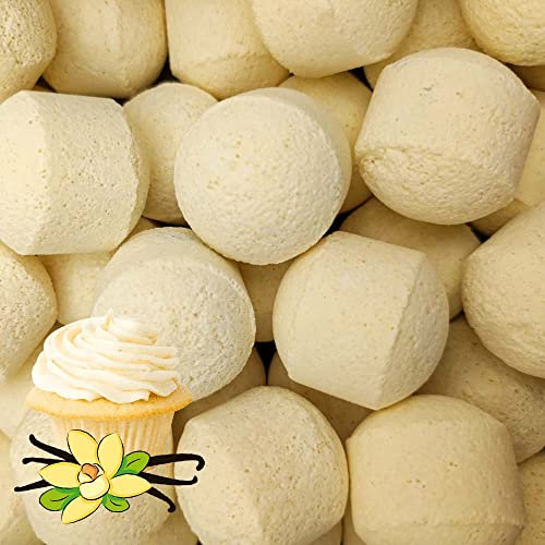 Mini bomba efervescente para baño (Aroma: Vainilla) - Para pedicura y manicura. Ablandan cutículas y durezas. Para todo tipo de piel - 1 unidad