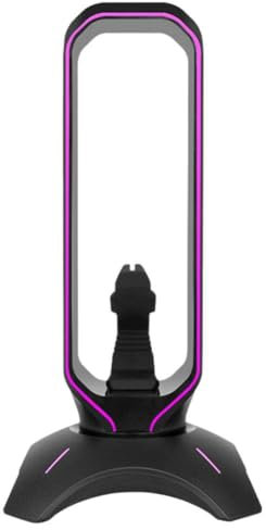 Soporte para auriculares RGB para juegos con pantalla de escritorio con cable de mouse elástico con hub USB 3.0