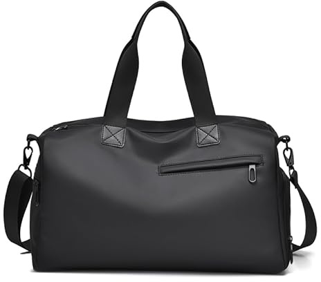 Sporttasche für Herren und Damen, große Reisetasche mit Schuhen und nassen Fächern für Wochenende, Reisen, Sporttaschen, Fitness, Gym, Schwarz , Mediano/Grande, 550