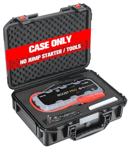 Hard Case for NOCO Boost GB150 – Waterproof Storage for 3000A Jump Starter | Box for 12V Lithium Battery Booster Pack, Cables & Accessories, Portable Storage Box for Emergency Travel Trip, Case Only