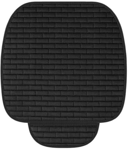 Rylae Universal Sitzauflagen Vordersitze, Anti Rutsch Sitzauflage Rückbank Auto, Weich und Atmungsaktiv Autositzschoner Vordersitz, Autositz Auflage für Autositz, Bürostuhl (Schwarz, 52 * 51cm)