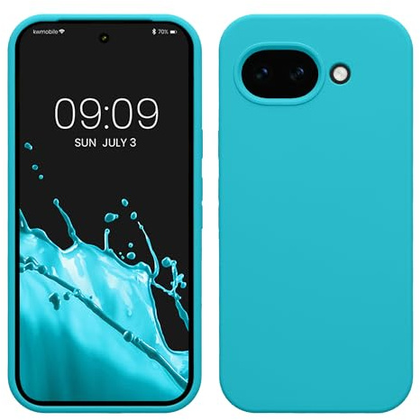 kwmobile Handyhülle für Google Pixel 10a Hülle - Case Silikon - Kabelloses Laden - Schutzhülle Cover in Cool Glacier