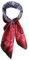 TigerTie Damen Nickituch Halstuch in rot bordeaux grau blautürkis gemustert - Größe 60 x 60 cm