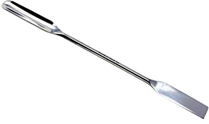 Scientific Labwares Stainless Steel Double Ended Micro Lab Scoop Spoon Half Rounded & Flat End Spatula Sampler (6)