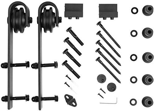 Kit de Rail Coulissant pour Porte porte, Ensemble Industriel Intérieur, Amélioration d'Installation (Style Classique)