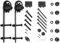180CM Systeme Porte Coulissante,Quincailleri Kit de Rail pour Porte Coulissante, Ensemble Industriel pour Porte Coulissante Interieur, Améliorer,(Style classique) installation porte simple