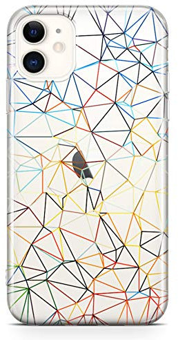 LA COQUERIE - Cover per smartphone Asus Zenfone 4, stile geometrico, in silicone trasparente, morbida e sottile, realizzata in Francia