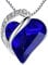 Leafael Infinity Love Herzanhänger-Kette für Damen – Geburtsstein Halskette mit Kristallen, rhodiniert, nickelfrei & hautfreundlich – Edler Damenschmuck mit 45 + 5 cm Kette und Karabinerverschluss