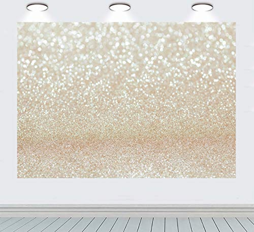 RUINI Elfenbein Gold Glitter Pailletten Hintergrund (Nicht Glitter) Sternenhimmel Glänzend Astract Foto Hintergrund Party Hochzeit Kinder Neugeborene Fotografie Studio Requisiten 2,1 x 1,5 m