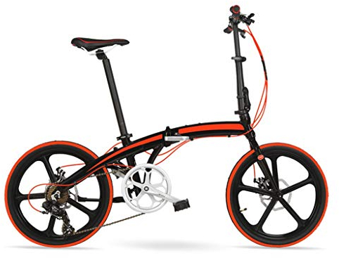 TYXTYX 20 Zoll Klapprad Faltrad Nabenschaltung 7 Gang Stoßdämpfung Geschwindigkeit Klappfahrrad Folding Bike,Ultraleichtes tragbares Falt-Freizeitfahrrad